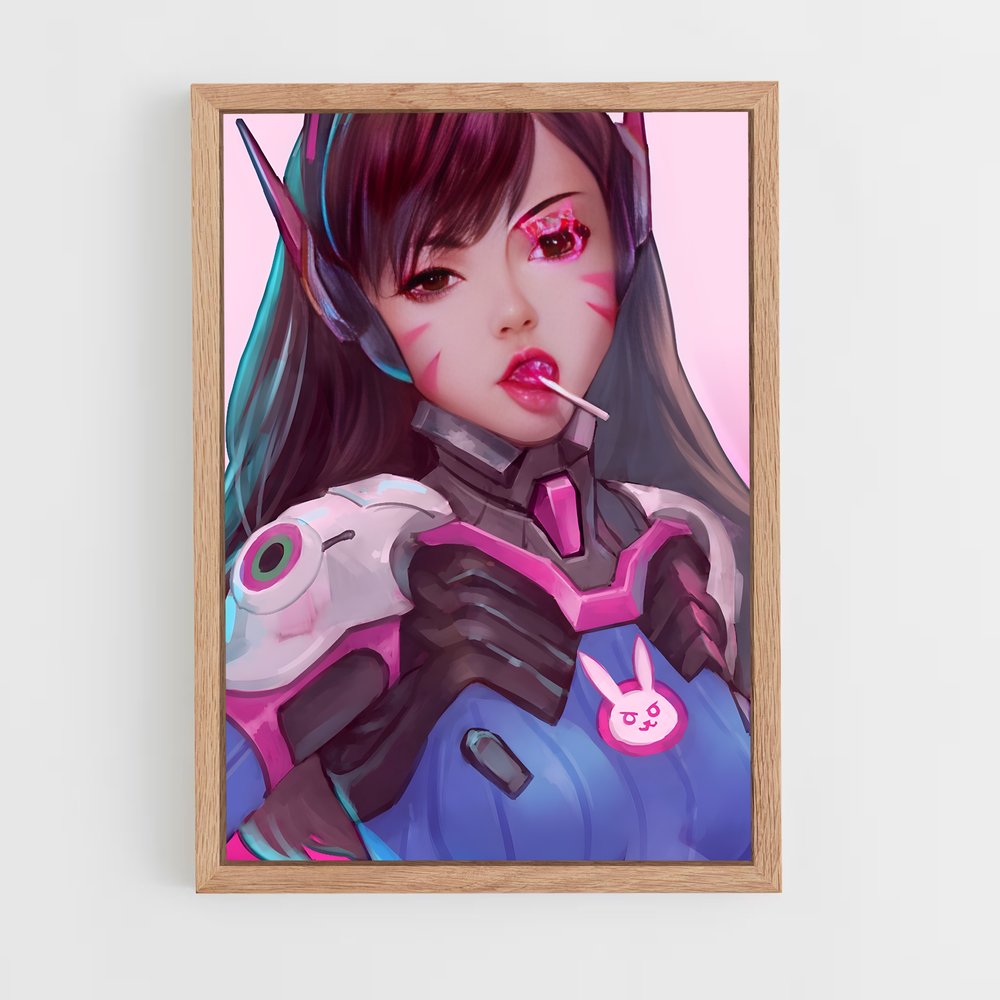Poster Femme Cornue et Chat Mystique – affiche Overwatch (vue 4)